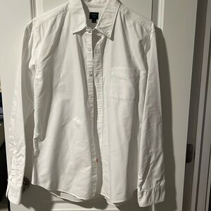 J Crew Flex size large white button down shirt